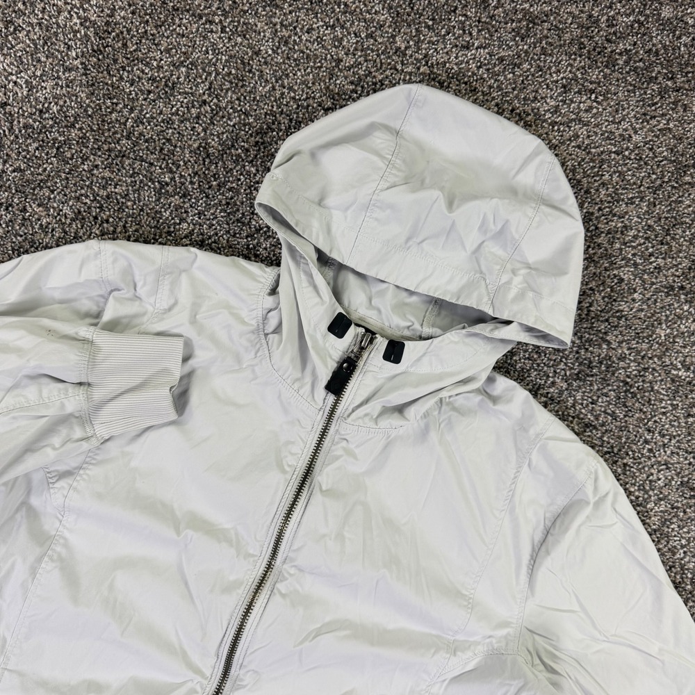 Black Diamond Womens Medium Gray Full Zip Hooded Windbreaker Jacket Stretch